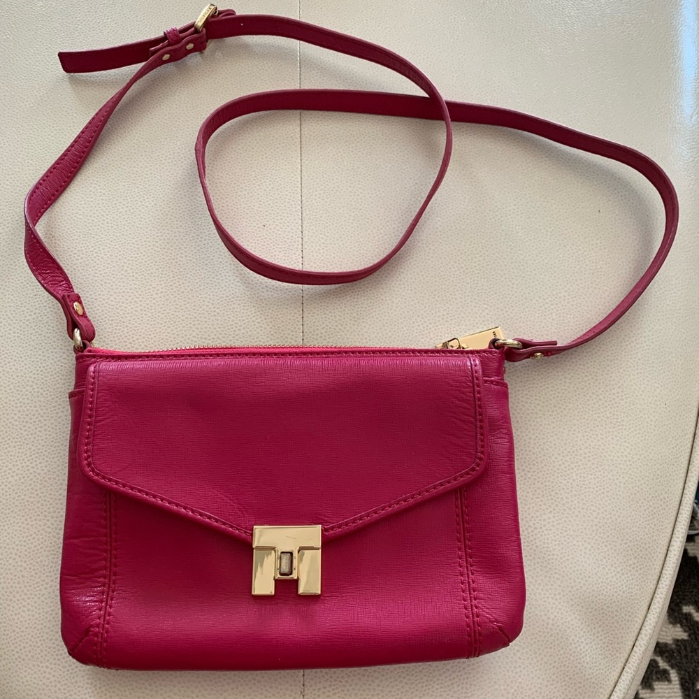 Tommy Hilfiger Crossbody Pink Handbag Minimalist Purse Shoulder Bag Classic